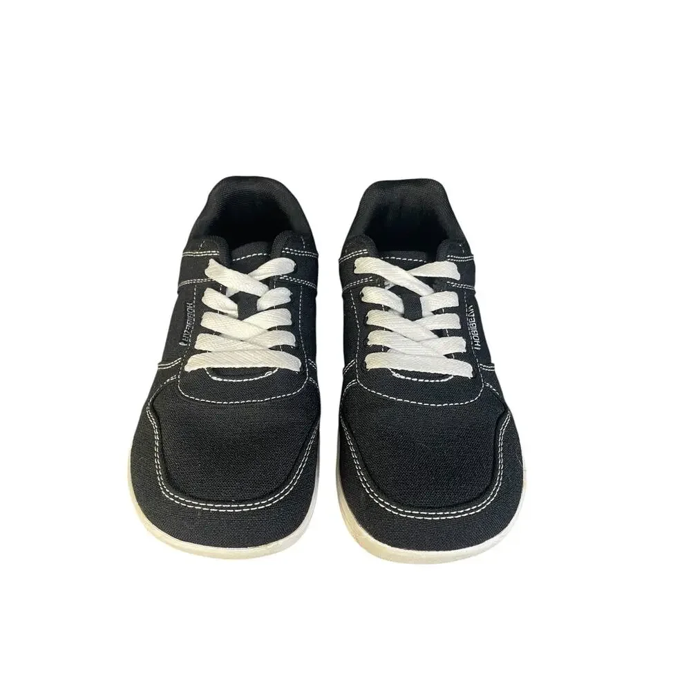 Hobibear Unisex Black Wide Toe Minimalist Barefoot Sneakers Size-38 W-7 M-6